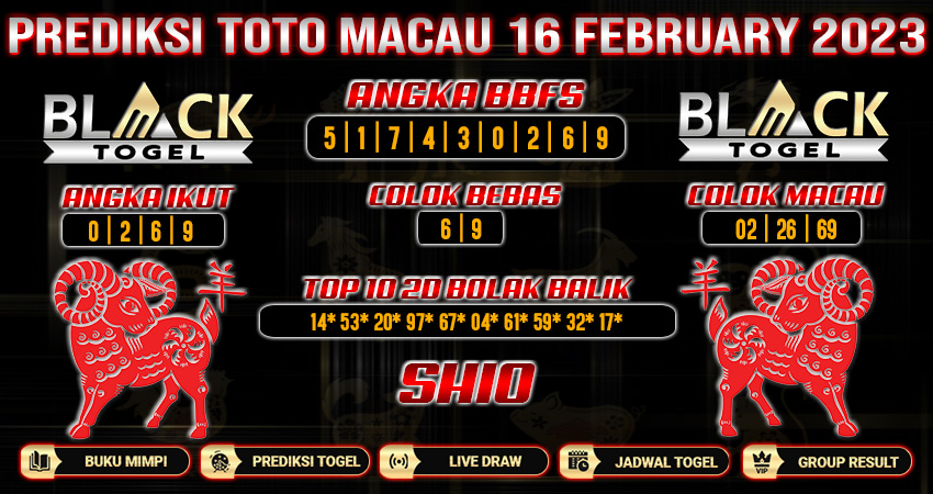 Prediksi Toto Macau 16 February 2023
